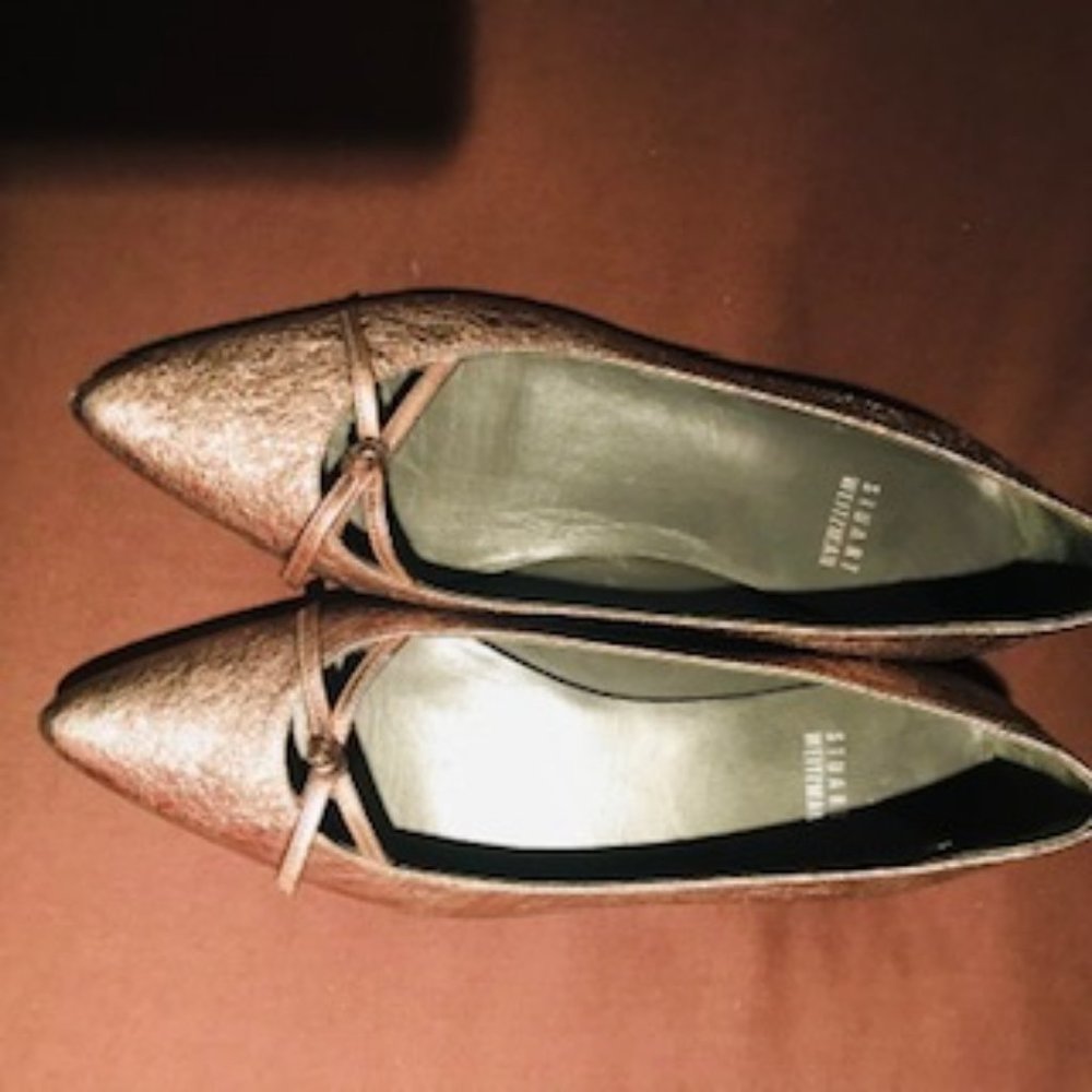 Stuart Weitzman fold foil like flats
